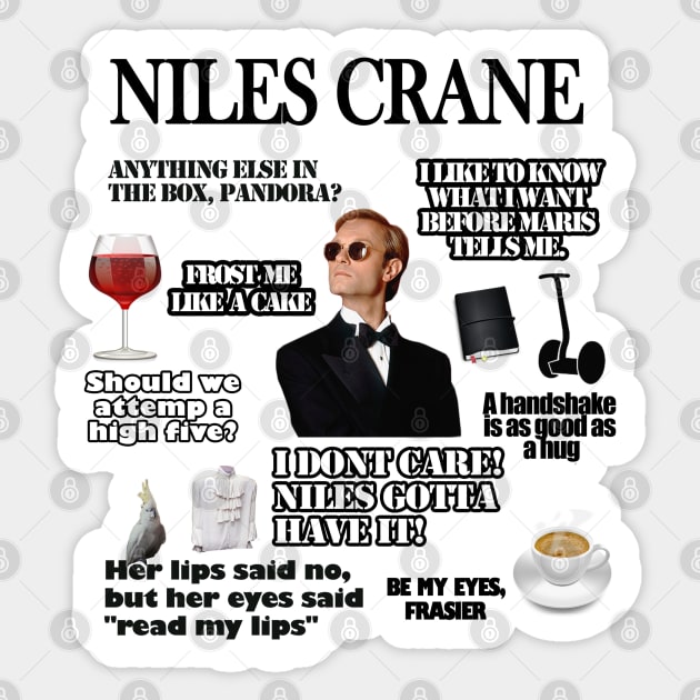 niles crane Sticker by aluap1006